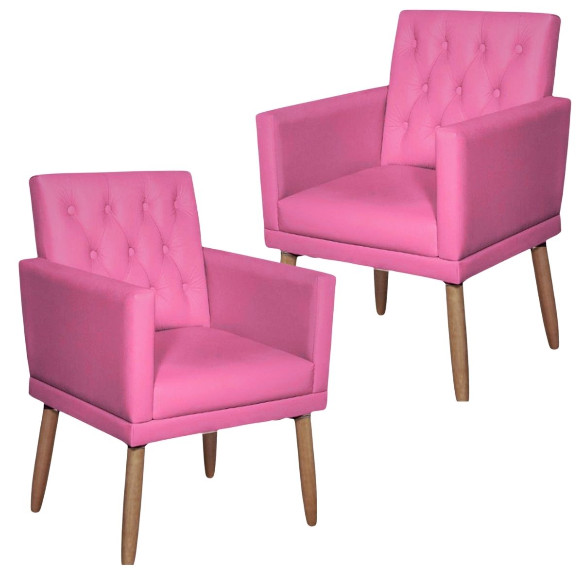 2 Poltronas para Clínica Resistente Recepção Corino Sala de Estar MOBLAN decor