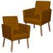 2 Poltronas para Clínica Resistente Recepção Corino Sala de Estar MOBLAN decor