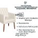 2 Poltronas para Clínica Resistente Recepção Corino Sala de Estar MOBLAN decor
