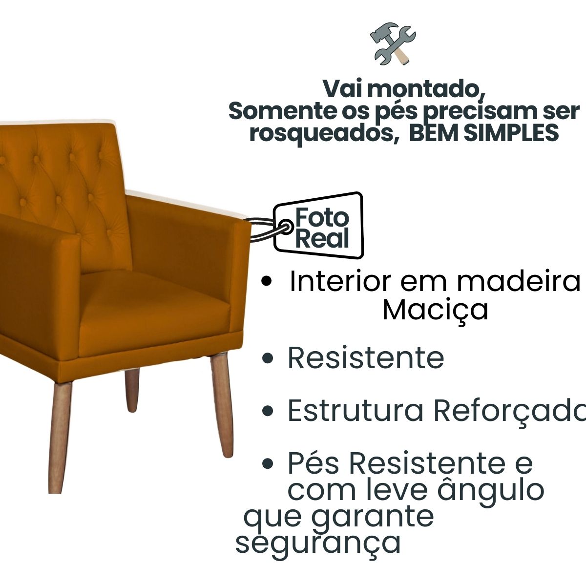 2 Poltronas para Clínica Resistente Recepção Corino Sala de Estar MOBLAN decor