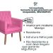 2 Poltronas para Clínica Resistente Recepção Corino Sala de Estar MOBLAN decor