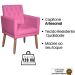 2 Poltronas para Clínica Resistente Recepção Corino Sala de Estar MOBLAN decor