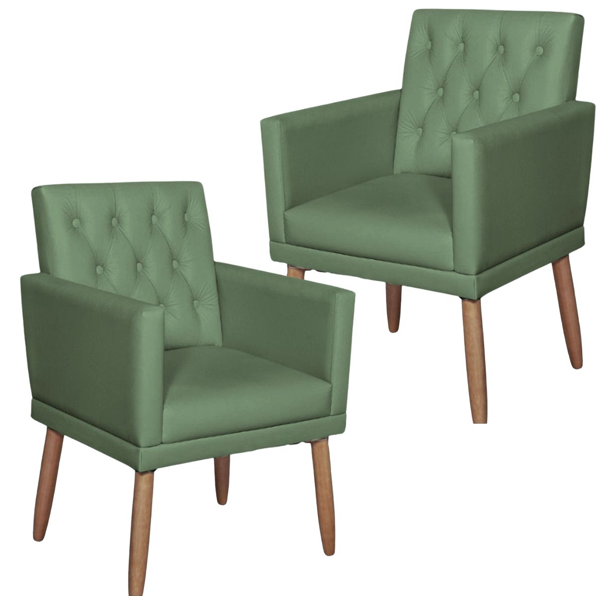 2 Poltronas para Clínica Resistente Recepção Corino Sala de Estar MOBLAN decor