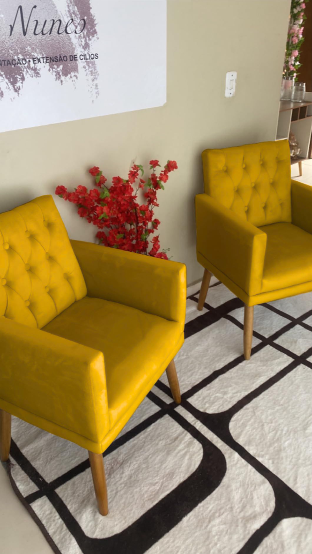 2 Poltronas para Clínica Resistente Recepção Sala de Estar MOBLAN decor