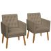 2 Poltronas para Clínica Resistente Recepção Sala de Estar MOBLAN decor