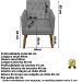 2 Poltronas para Clínica Resistente Recepção Sala de Estar MOBLAN decor