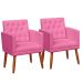 2 Poltronas para Clínica Resistente Recepção Sala de Estar MOBLAN decor