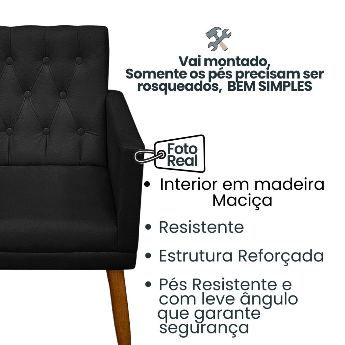 2 Poltronas para Clínica Resistente Recepção Sala de Estar MOBLAN decor