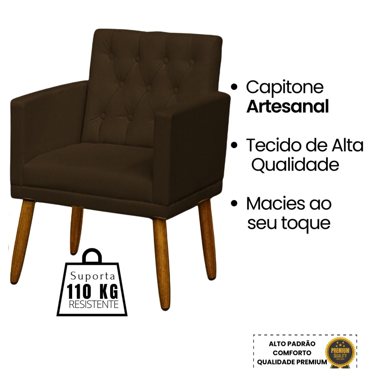2 Poltronas para Clínica Resistente Recepção Sala de Estar MOBLAN decor