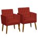 2 Poltronas para Clínica Resistente Recepção Sala de Estar MOBLAN decor