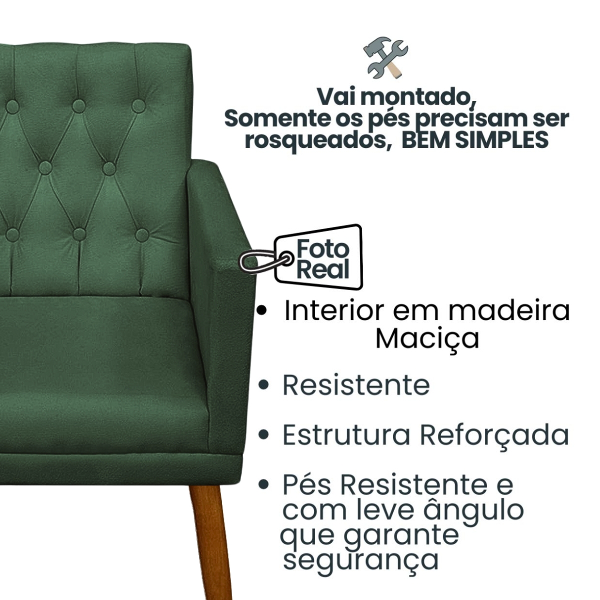2 Poltronas para Clínica Resistente Recepção Sala de Estar MOBLAN decor