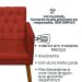 2 Poltronas para Clínica Resistente Recepção Sala de Estar MOBLAN decor