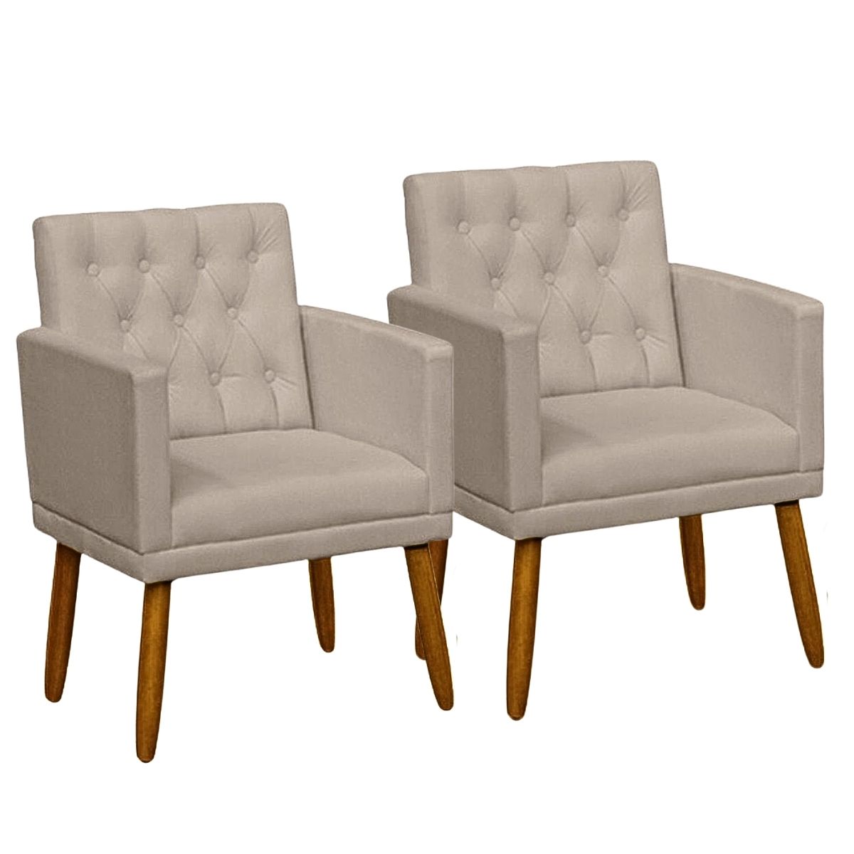 2 Poltronas para Clínica Resistente Recepção Sala de Estar MOBLAN decor