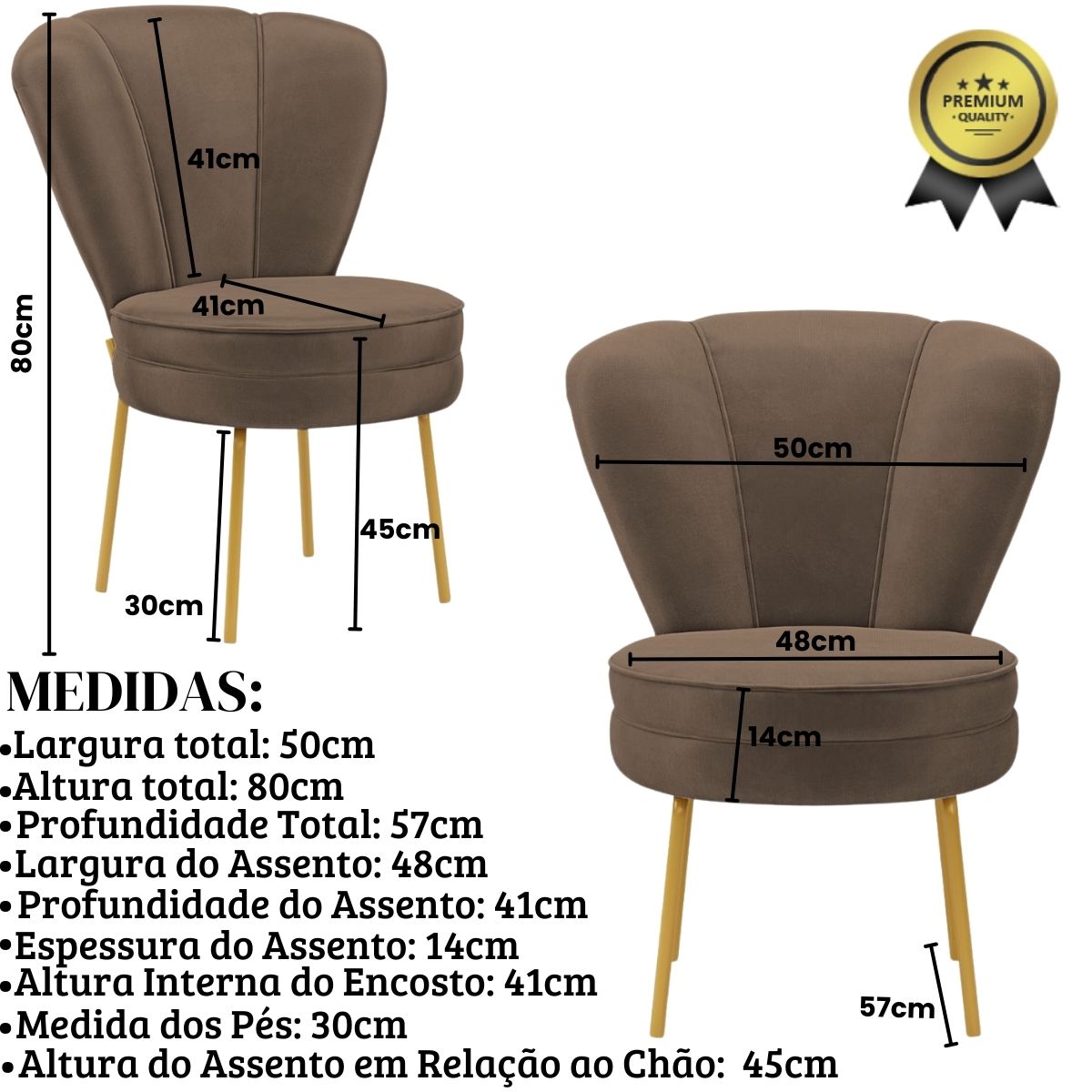 Cadeira Estofada para Mesa de Jantar Moderna Cozinha Pés de Ferro Tecido Veludo MOBLAN decor