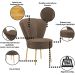 Cadeira Estofada para Mesa de Jantar Moderna Cozinha Pés de Ferro Tecido Veludo MOBLAN decor
