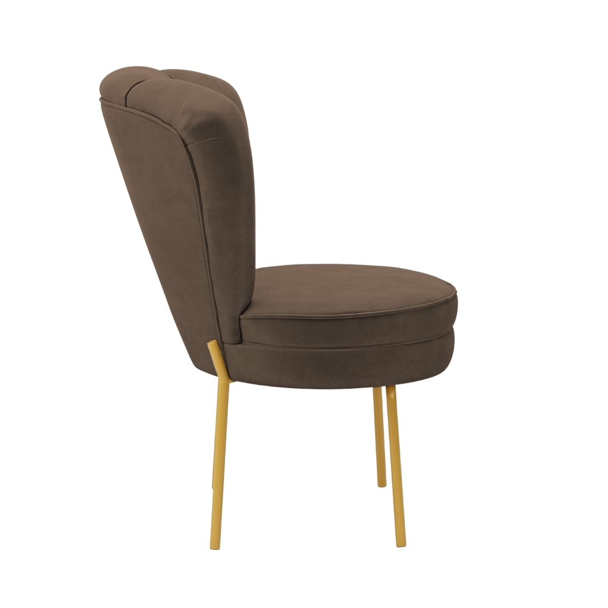 Cadeira Estofada para Mesa de Jantar Moderna Cozinha Pés de Ferro Tecido Veludo MOBLAN decor