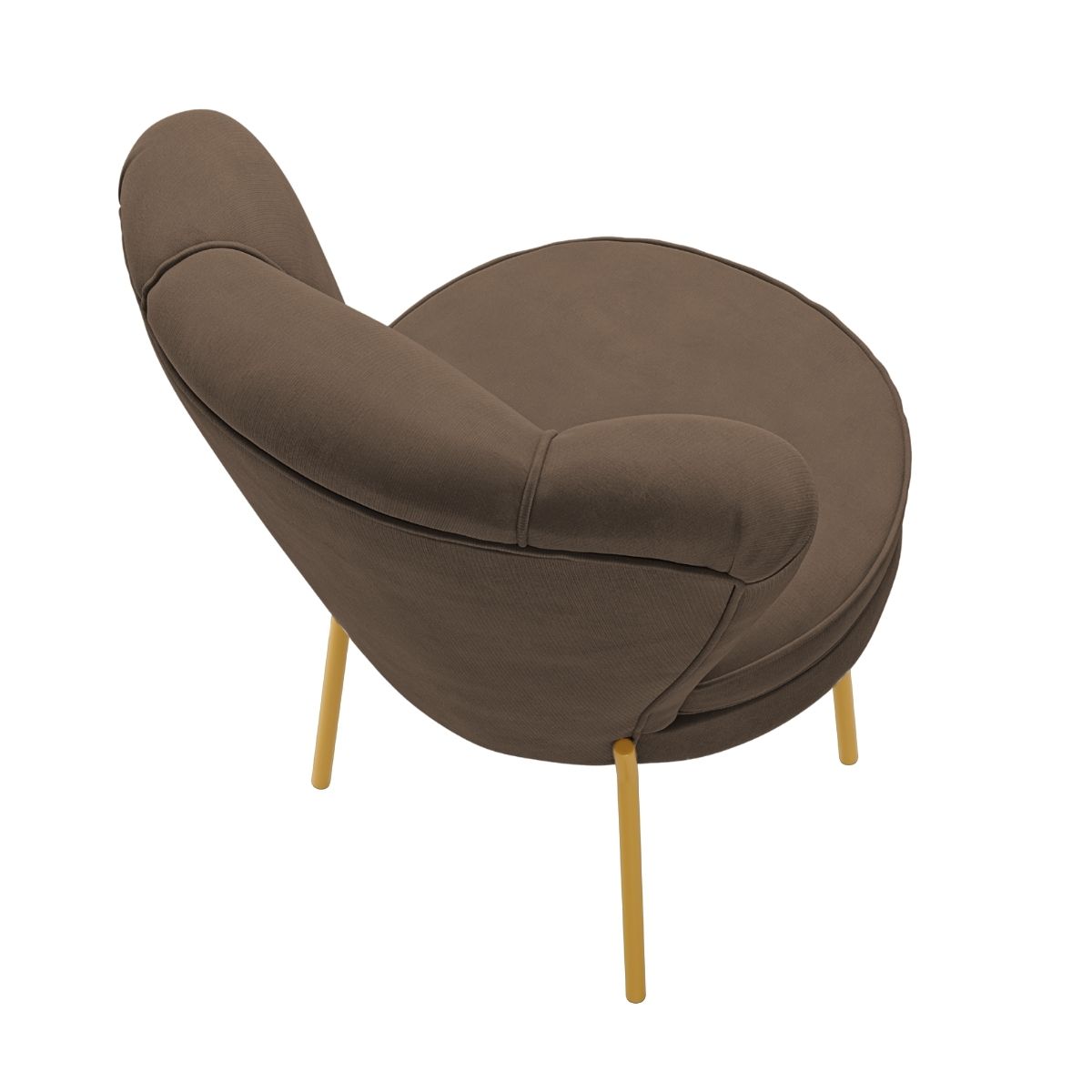 Cadeira Estofada para Mesa de Jantar Moderna Cozinha Pés de Ferro Tecido Veludo MOBLAN decor