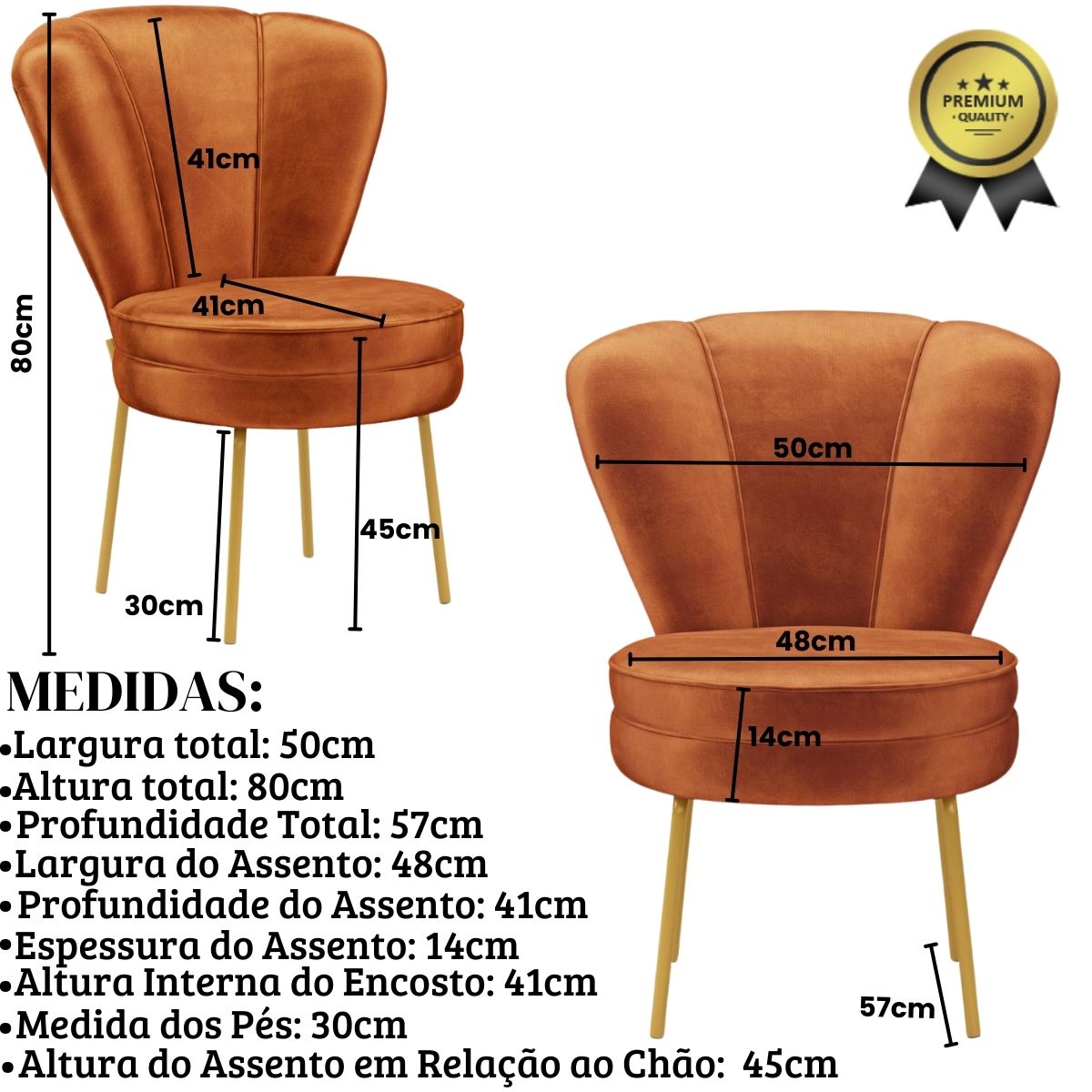 Cadeira Moderna para Sala de Jantar Cozinha Resistente Tecido Veludo Confortável Pés de Ferro MOBLAN decor