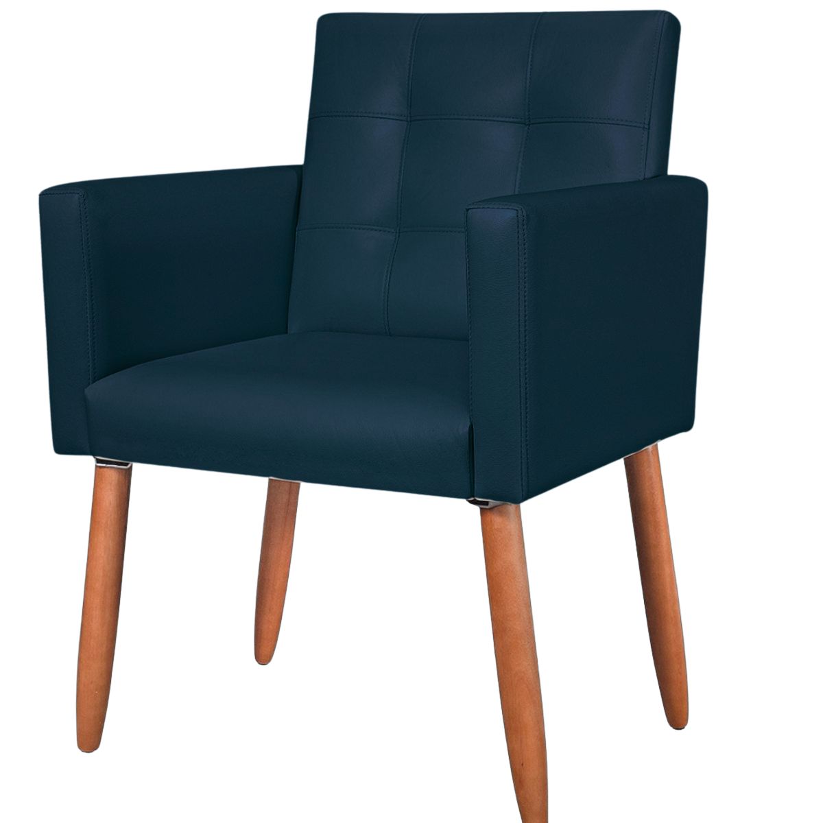 Cadeira Poltrona Conforto Corino Para Escritório Sala Luxo MOBLAN decor