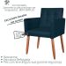 Cadeira Poltrona Conforto Corino Para Escritório Sala Luxo MOBLAN decor
