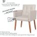 Cadeira Poltrona Conforto Corino Para Escritório Sala Luxo MOBLAN decor