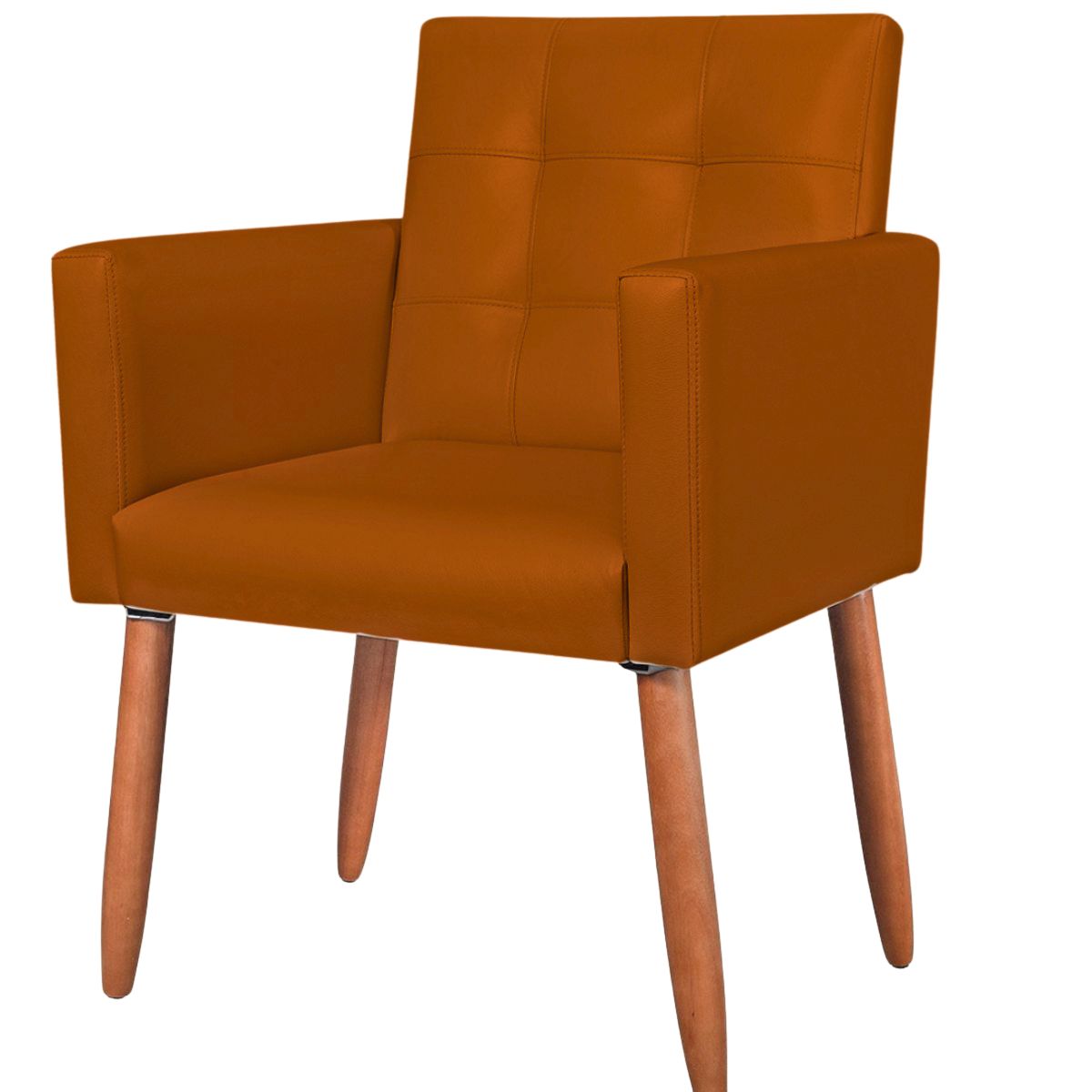 Cadeira Poltrona Conforto Corino Para Escritório Sala Luxo MOBLAN decor