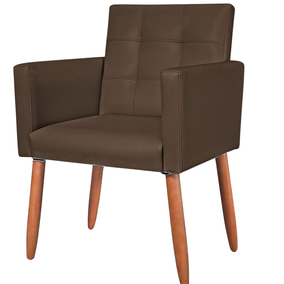 Cadeira Poltrona Conforto Corino Para Escritório Sala Luxo MOBLAN decor