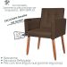 Cadeira Poltrona Conforto Corino Para Escritório Sala Luxo MOBLAN decor
