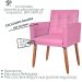 Cadeira Poltrona Conforto Corino Para Escritório Sala Luxo MOBLAN decor