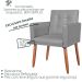 Cadeira Poltrona Conforto Corino Para Escritório Sala Luxo MOBLAN decor