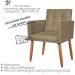 Cadeira Poltrona Conforto Corino Para Escritório Sala Luxo MOBLAN decor