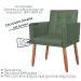 Cadeira Poltrona Conforto Corino Para Escritório Sala Luxo MOBLAN decor