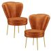 Conjunto 2 Cadeiras Decor para Sala de Jantar Cozinha Tecido Veludo Ergonômica Resistente MOBLAN decor
