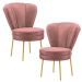Conjunto 2 Cadeiras Decor para Sala de Jantar Cozinha Tecido Veludo Ergonômica Resistente MOBLAN decor