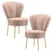 Conjunto 2 Cadeiras Decor para Sala de Jantar Cozinha Tecido Veludo Ergonômica Resistente MOBLAN decor