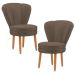 Conjunto 2 Poltronas para Cozinha Confortável Pés de Madeira MOBLAN decor
