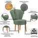 Conjunto 2 Poltronas para Cozinha Confortável Pés de Madeira MOBLAN decor