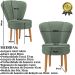 Conjunto 2 Poltronas para Cozinha Confortável Pés de Madeira MOBLAN decor