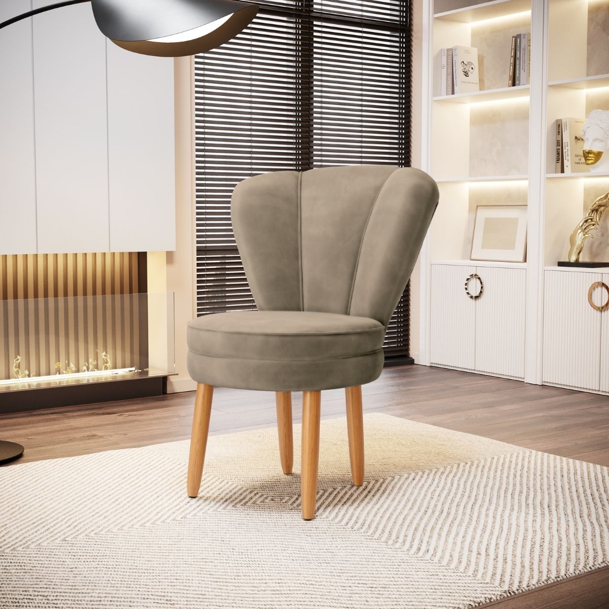 Conjunto 2 Poltronas para Cozinha Confortável Pés de Madeira MOBLAN decor