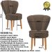 Conjunto 2 Poltronas para Cozinha Confortável Pés de Madeira MOBLAN decor
