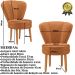 Conjunto 2 Poltronas para Cozinha Confortável Pés de Madeira MOBLAN decor