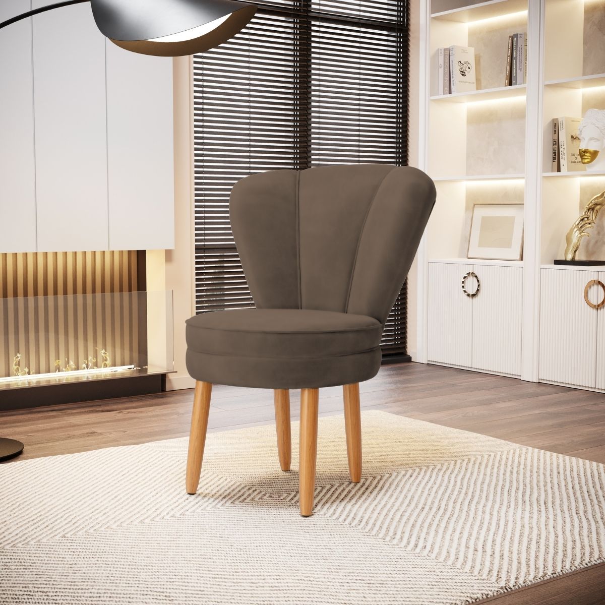 Conjunto 2 Poltronas para Cozinha Confortável Pés de Madeira MOBLAN decor