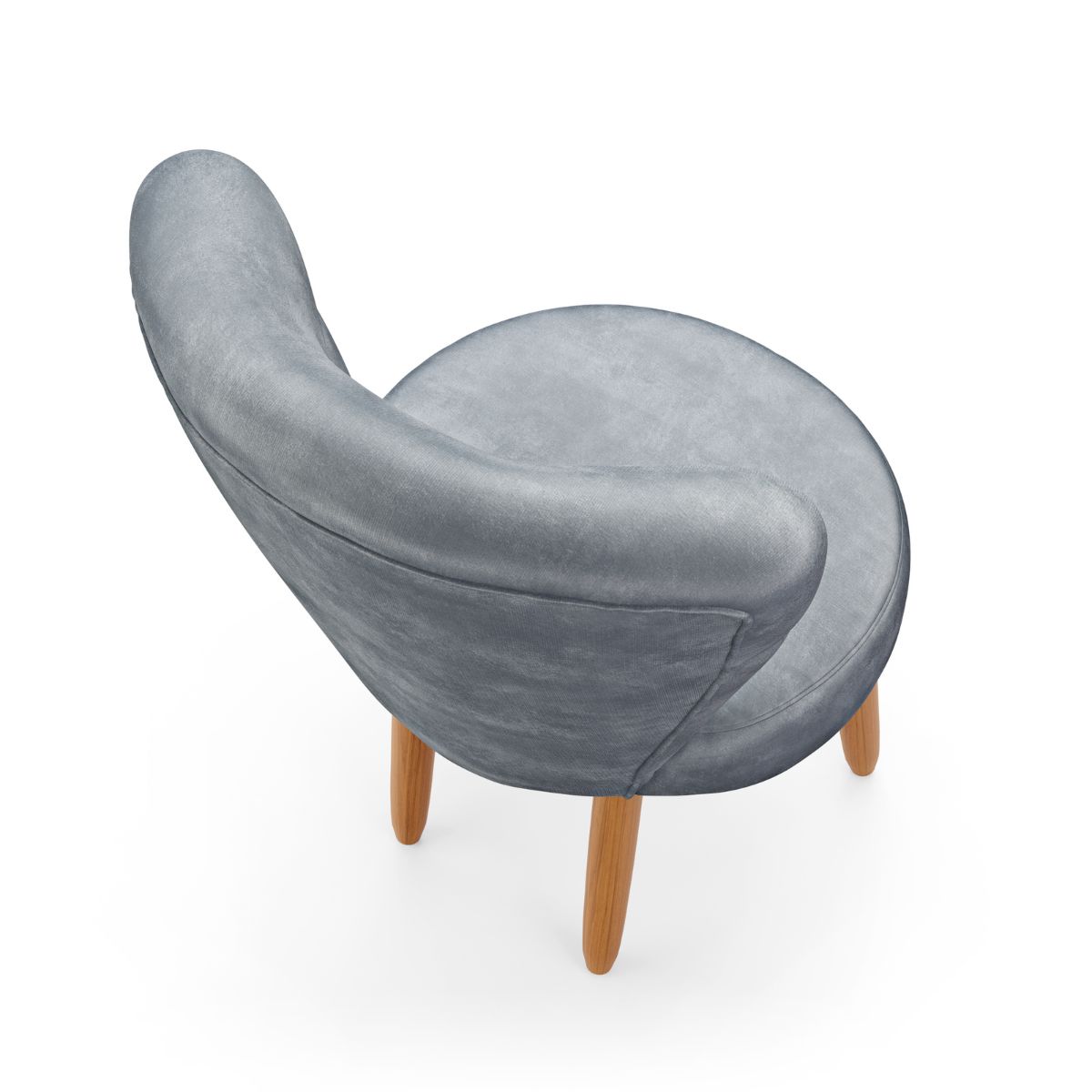 Conjunto 3 Poltronas Estofadas para Sala de Jantar Cozinha Recepção Pés de Madeira Tecido Veludo