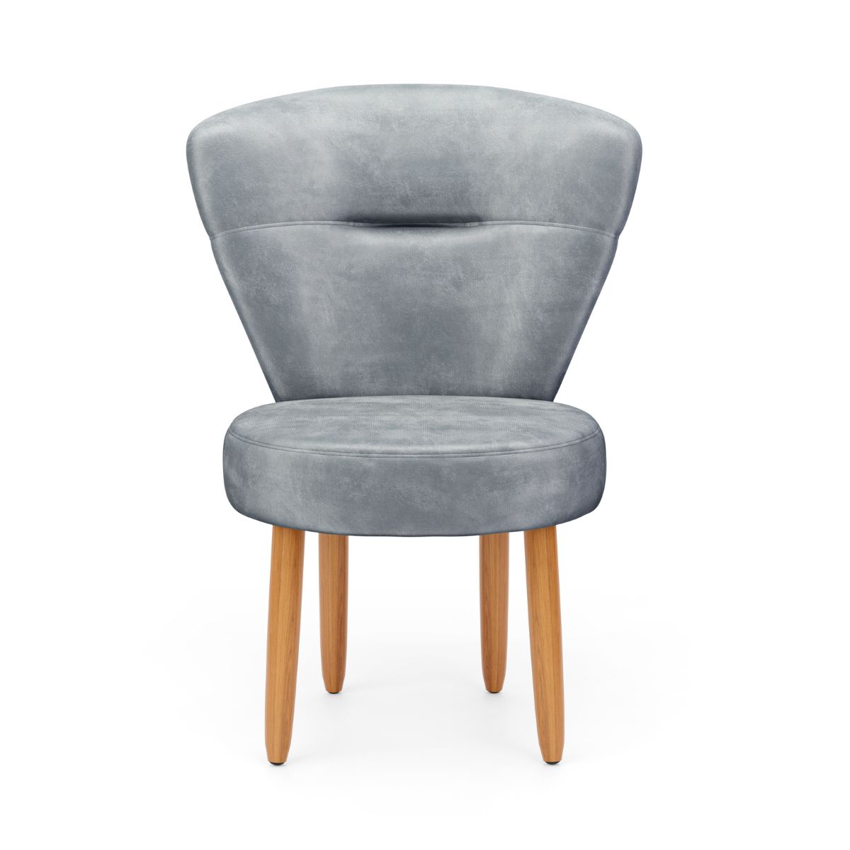 Conjunto 3 Poltronas Estofadas para Sala de Jantar Cozinha Recepção Pés de Madeira Tecido Veludo