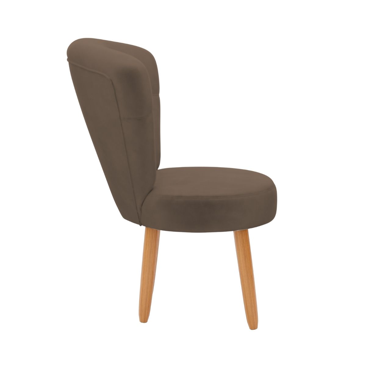 Conjunto 3 Poltronas Estofadas para Sala de Jantar Cozinha Recepção Pés de Madeira Tecido Veludo