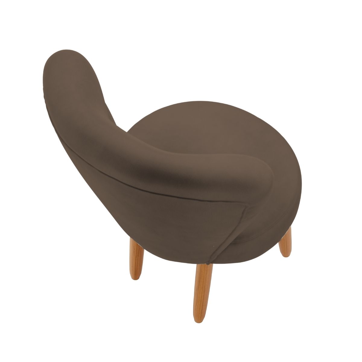 Conjunto 3 Poltronas Estofadas para Sala de Jantar Cozinha Recepção Pés de Madeira Tecido Veludo