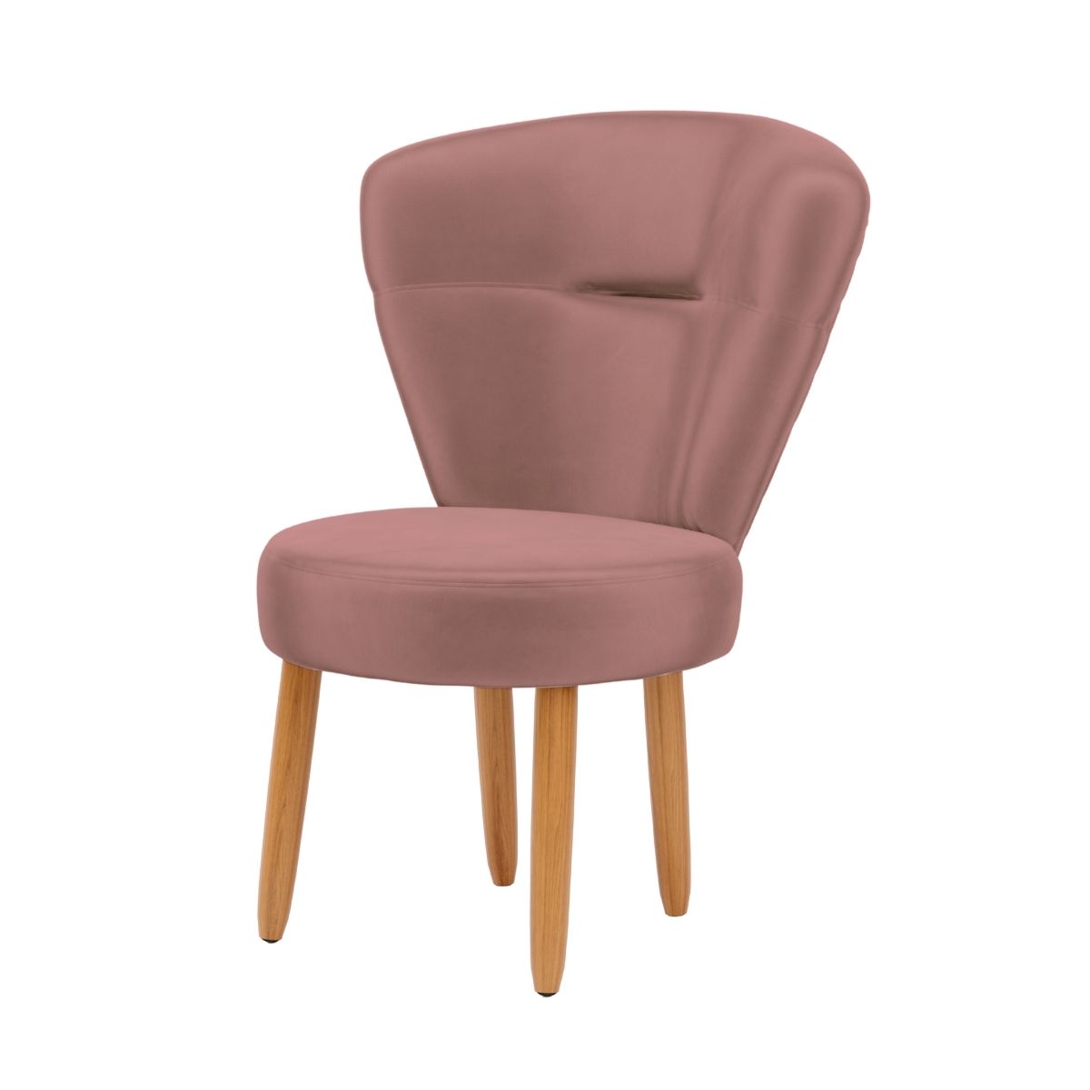 Conjunto 3 Poltronas Estofadas para Sala de Jantar Cozinha Recepção Pés de Madeira Tecido Veludo