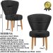 Conjunto 3 Poltronas Estofadas para Sala de Jantar Cozinha Recepção Pés de Madeira Tecido Veludo