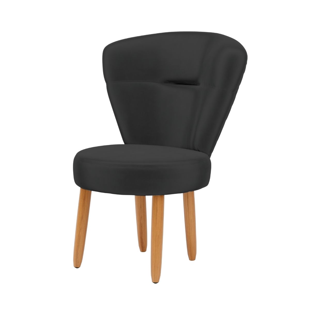 Conjunto 3 Poltronas Estofadas para Sala de Jantar Cozinha Recepção Pés de Madeira Tecido Veludo