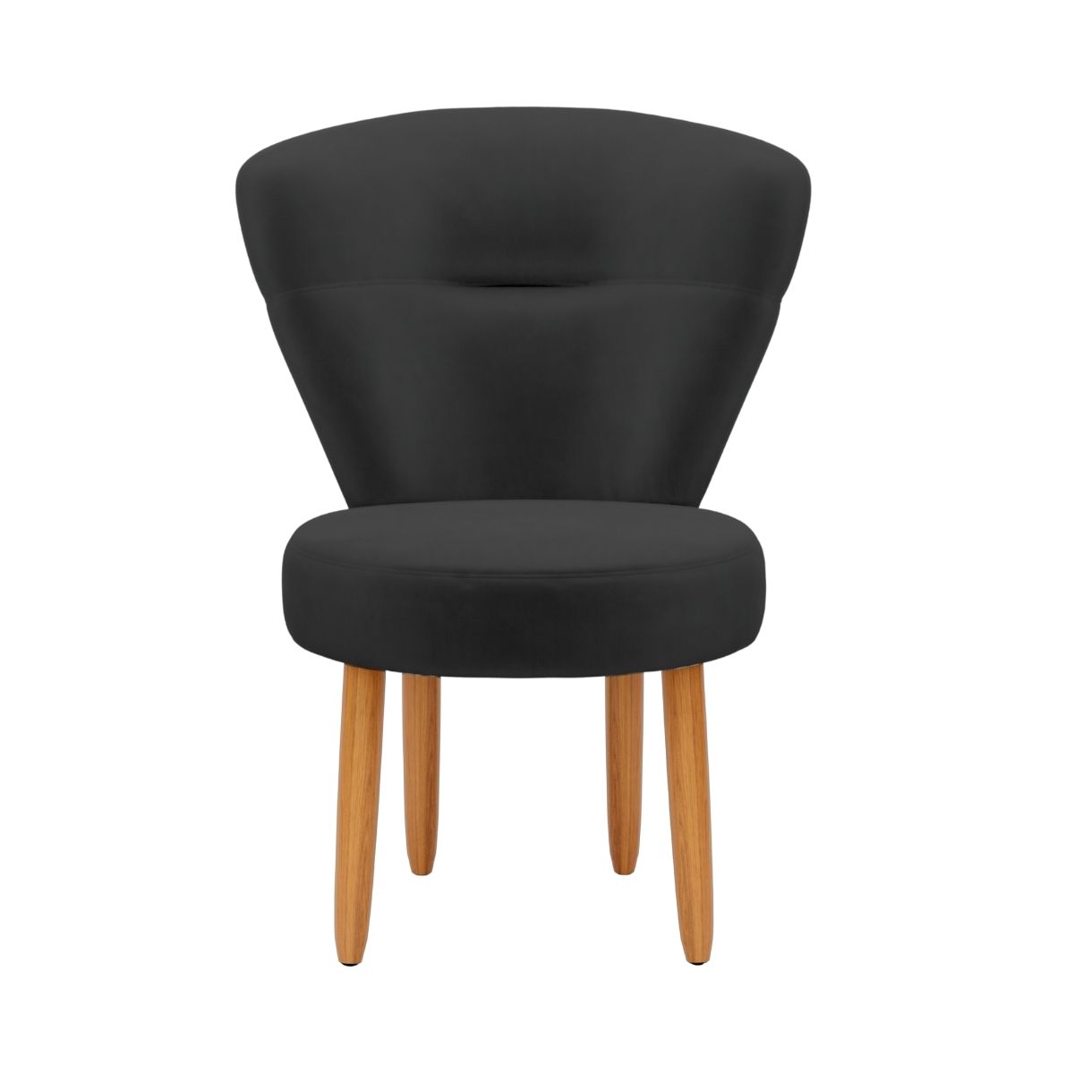 Conjunto 3 Poltronas Estofadas para Sala de Jantar Cozinha Recepção Pés de Madeira Tecido Veludo